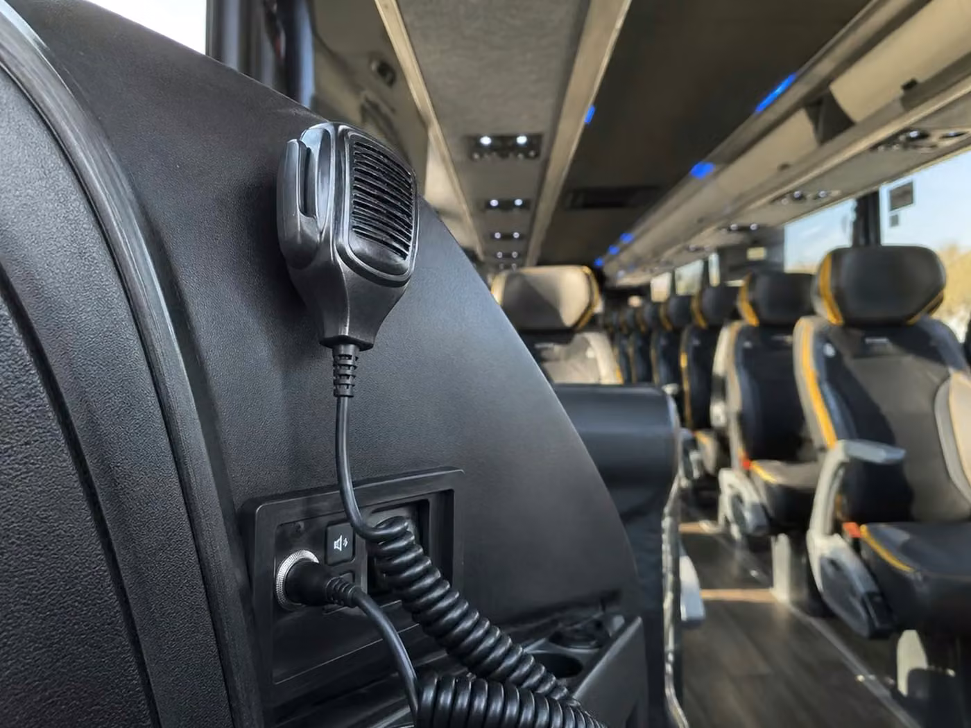 rockledge 56 passenger charter bus pa system