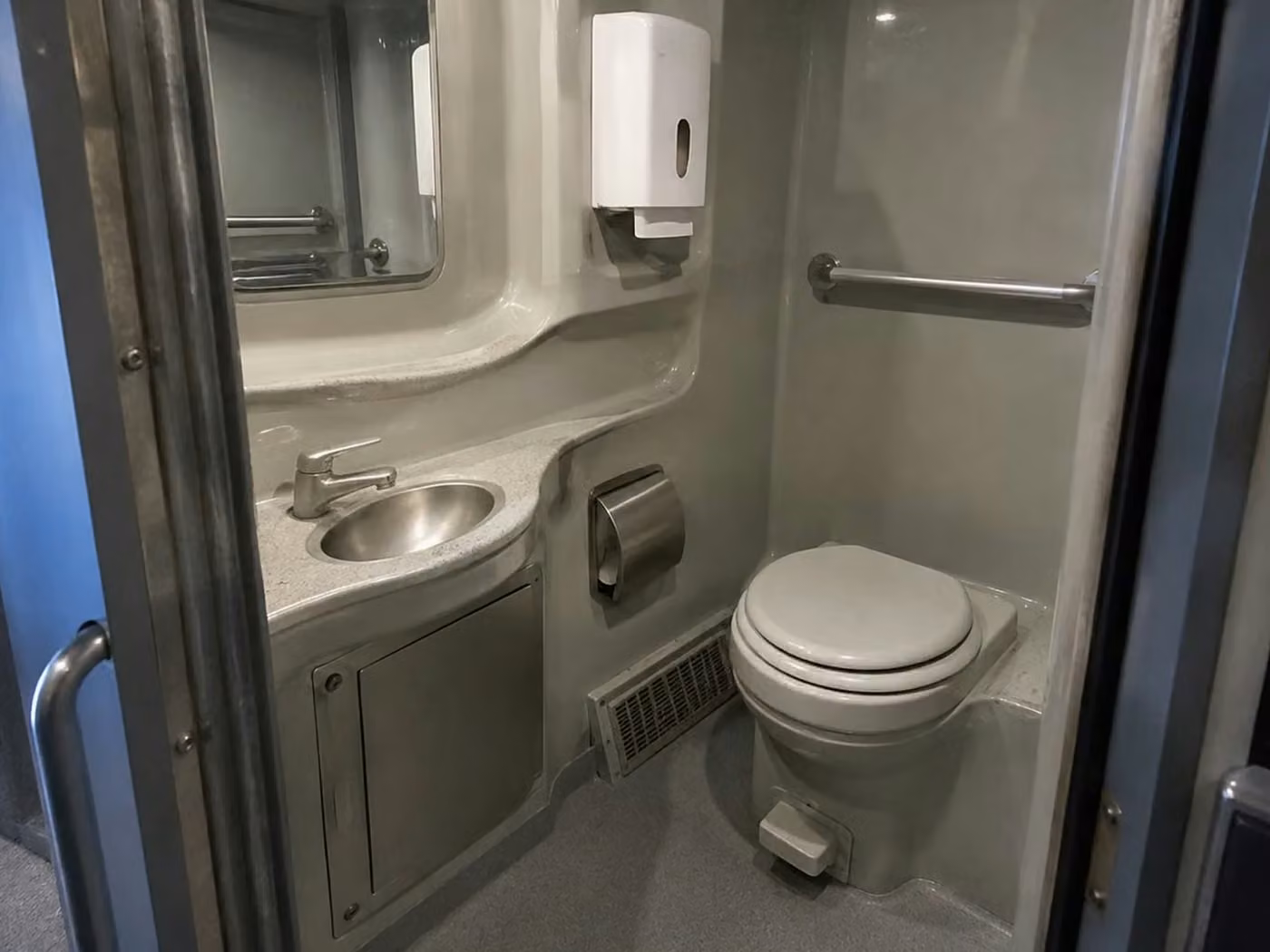 rockledge charter bus onboard restroom