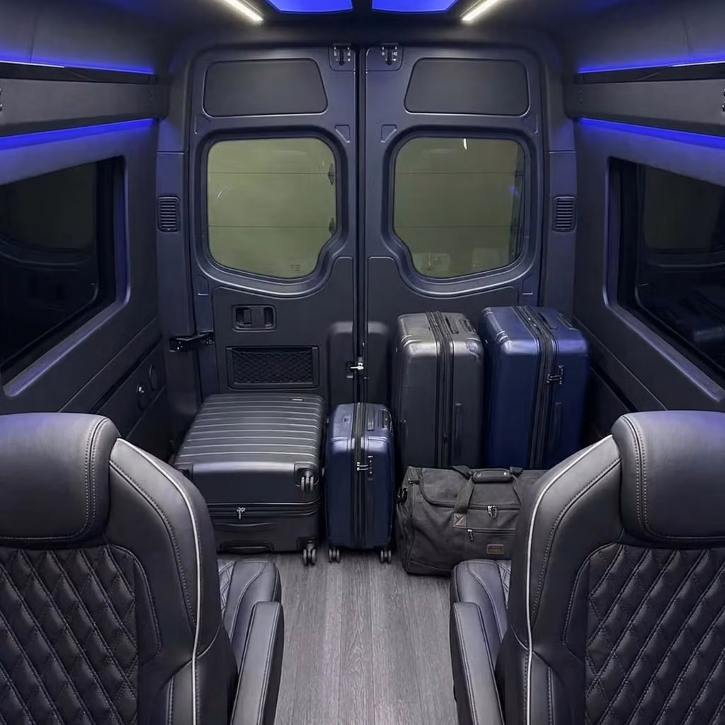 rockledge sprinter van rental with driver luggage area